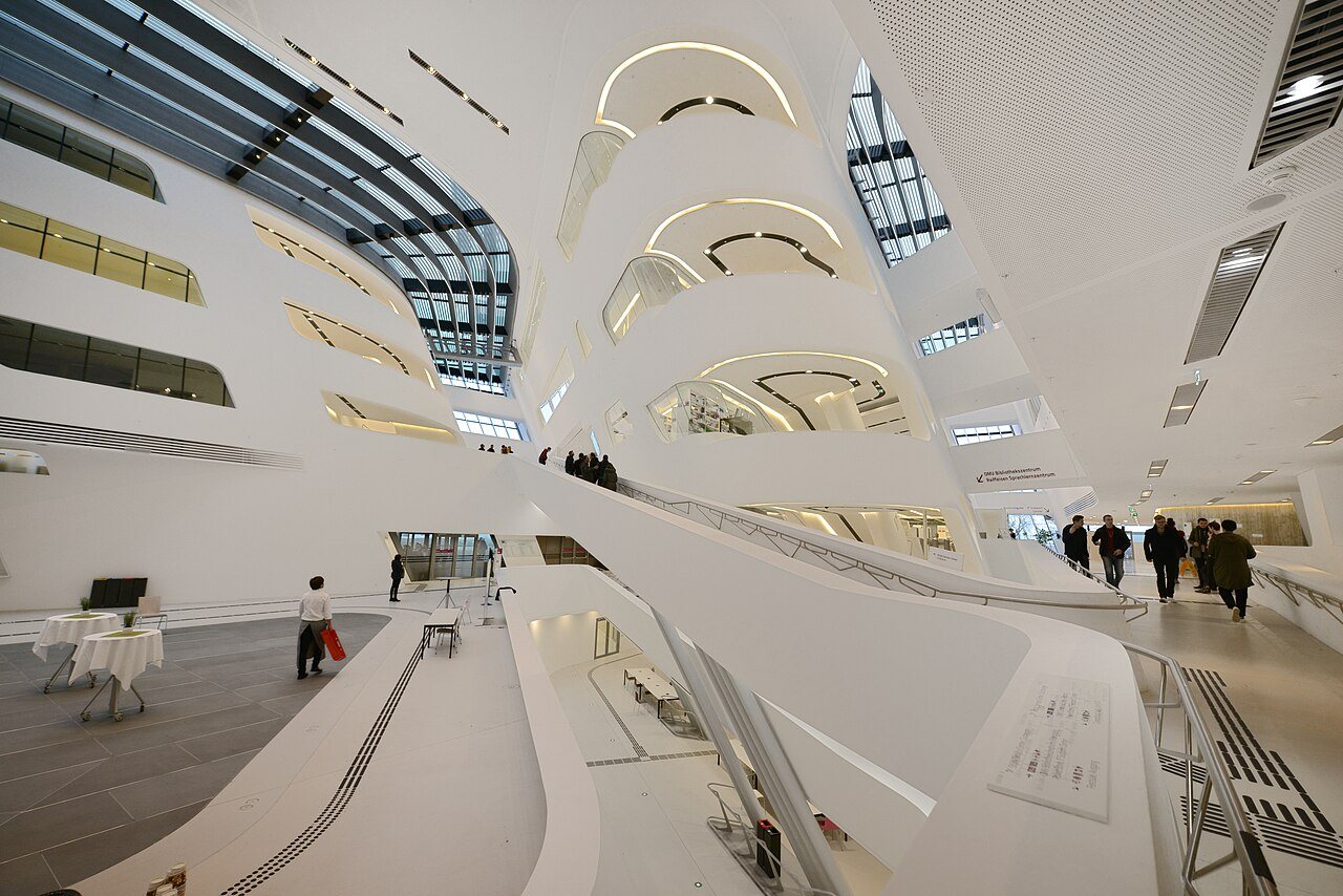 Library and Learning Center by Zaha Hadid on Campus WU Vienna